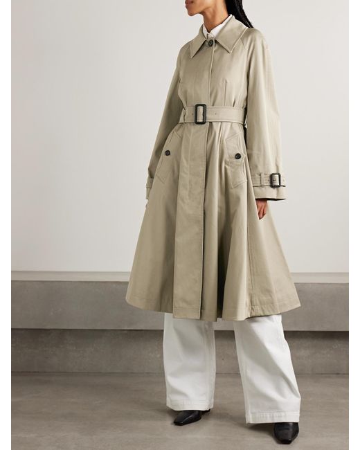 Burberry Natural Ellingham Belted Cotton-Gabardine Trench Coat