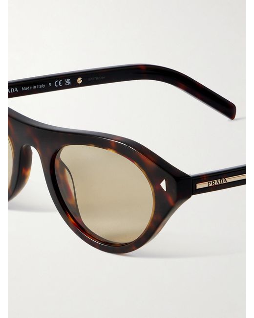 Prada Brown D-Frame Acetate Sunglasses