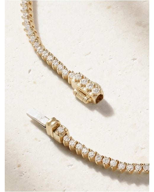 STONE AND STRAND Natural The Essential Dainty 14-Karat Diamond Tennis Necklace