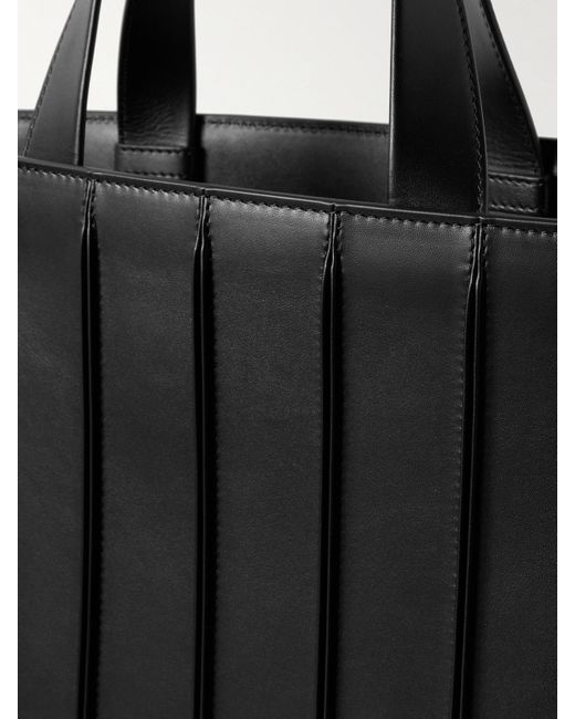 Max Mara Black Whitney Bag 7 Große Tote Aus Leder Mit Falten