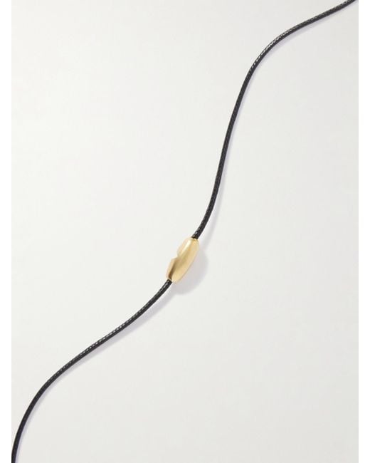 YSSO White Aesop-Plated And Cord Necklace