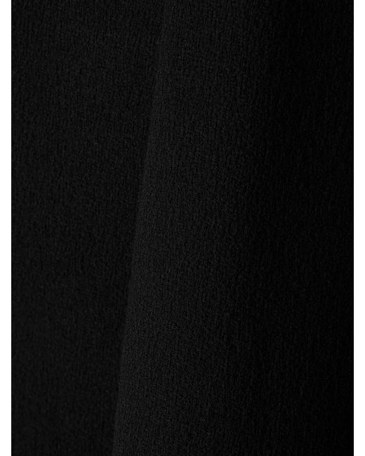 The Row Black Fanny One-Shoulder Draped Wool-Tweed Maxi Dress