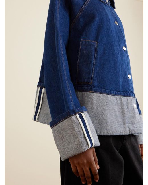 Brandon Maxwell Blue The Wells Denim Jacket