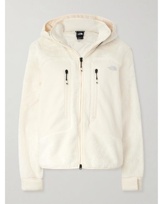 The North Face Natural Hooded Shell-Trimmed Fleece Jacket