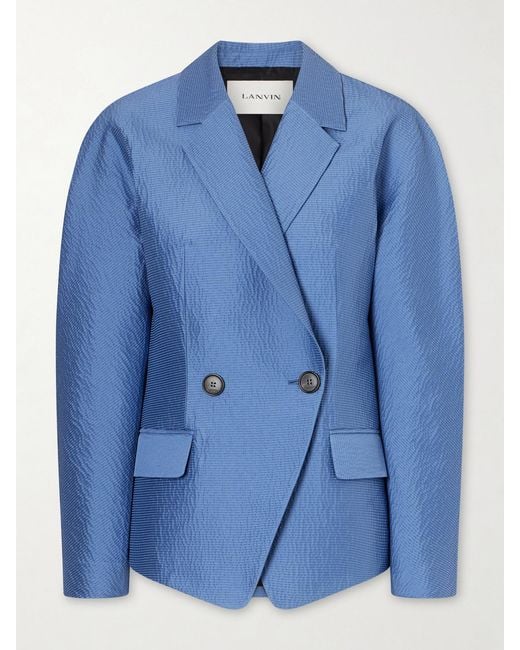 Lanvin Blue Textured-Satin Jacket