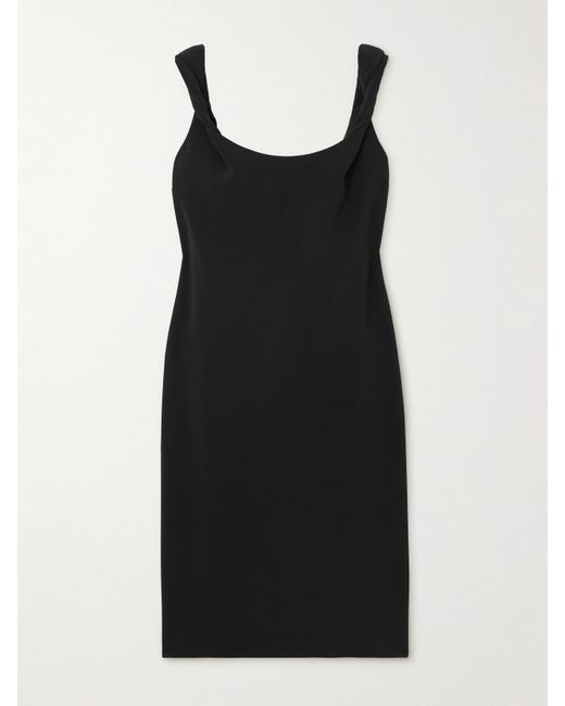 Another Tomorrow Black Kleid Aus Crêpe
