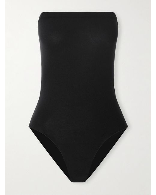 Alaïa Black Strapless Stretch-Jersey Bodysuit