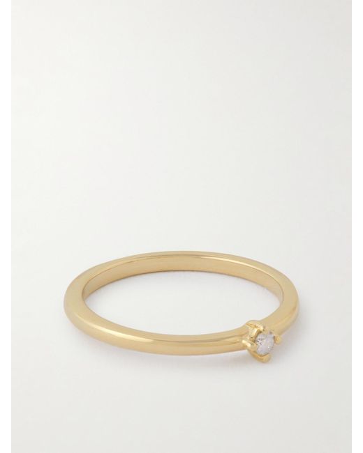 Bague En Or 14 Carats (585/1000) Et Diamant Tiny STONE AND STRAND en coloris Natural