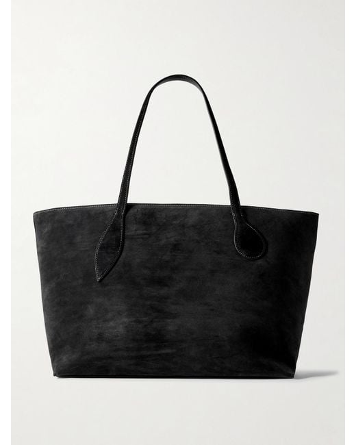 Liffner Black Mega Sprout Suede Tote