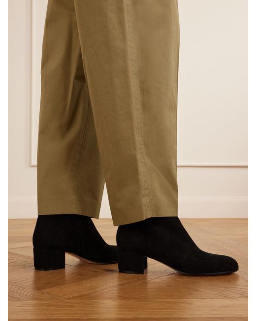 Gianvito Rossi Black Joelle 45 Suede Ankle Boots