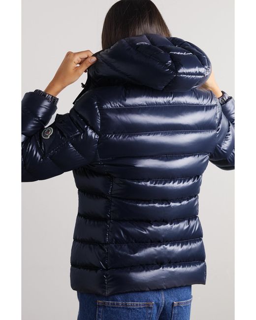 Moncler Blue Bady Quilted Shell Down Hooded Jacket