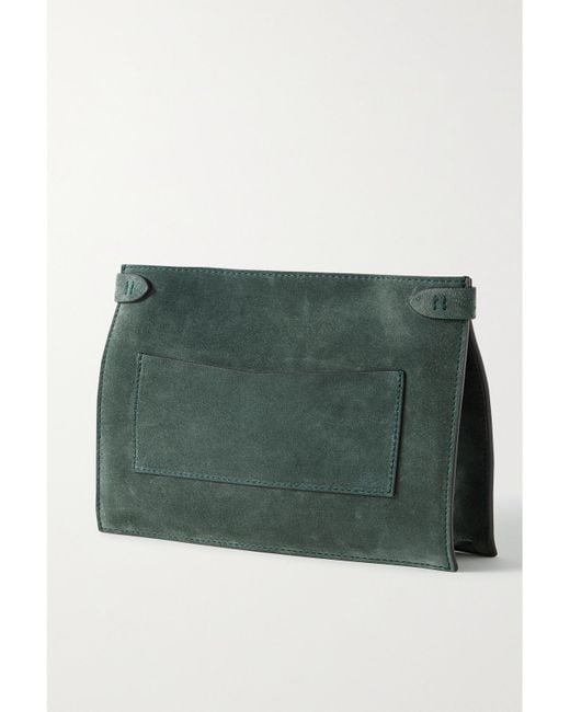 Metier Green Stowaway Suede Shoulder Bag