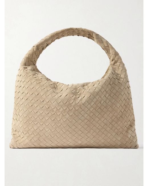 Bottega Veneta Natural Hop Large Intrecciato Suede Tote