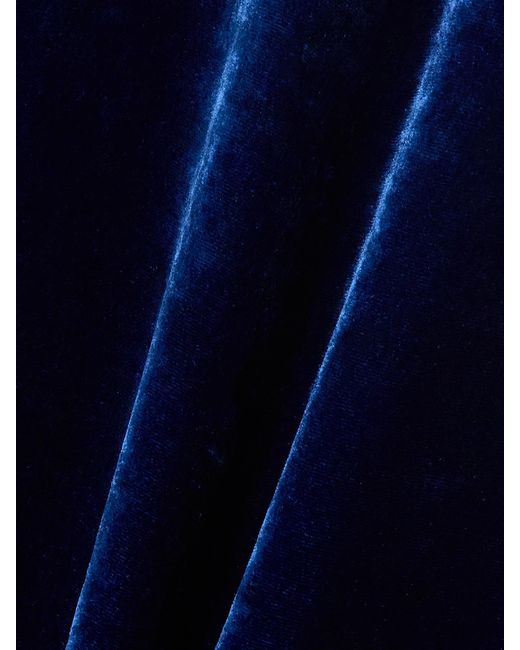 Lanvin Blue Asymmetric Velvet Skirt