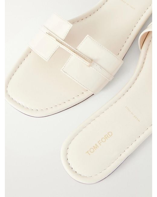 Tom Ford Natural Julianne Patent Leather Flats