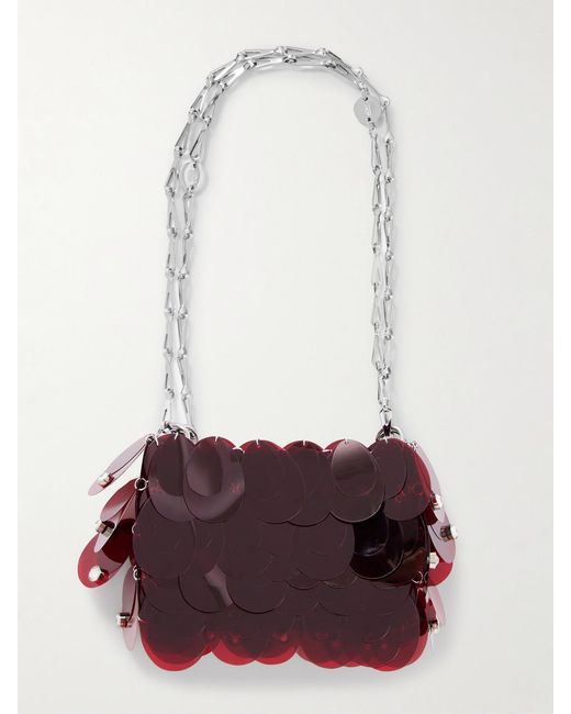 Rabanne White Embellished Chainmail Shoulder Bag