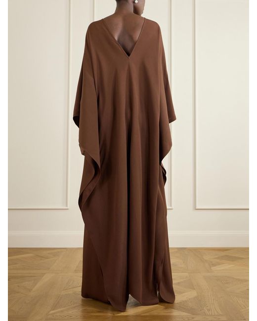 Taller Marmo Brown Sahara Lace-Up Cady Gown