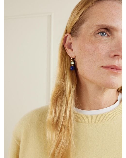 Irene Neuwirth Blue Gumball 18-Karat Multi-Stone Earrings