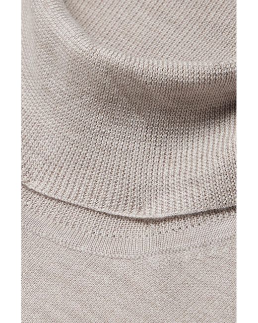 Gabriela Hearst White May Wool, Cashmere And Silk-Blend Turtleneck Sweater