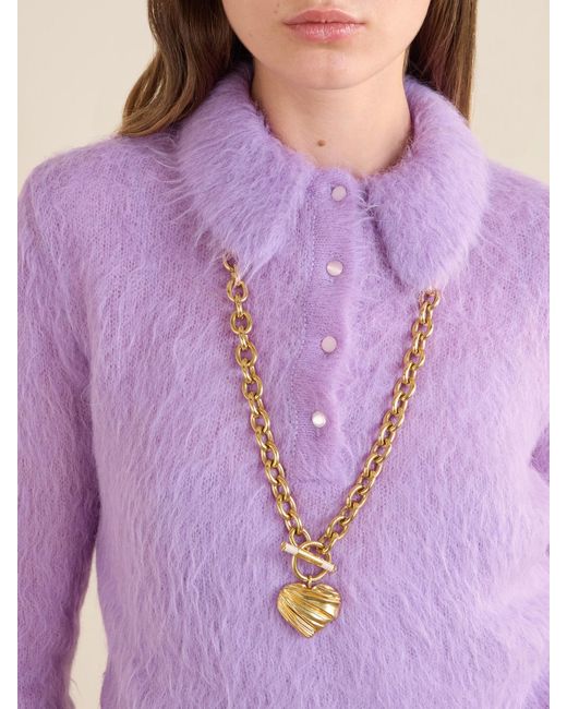 Chloé Metallic Tone And Leather Necklace