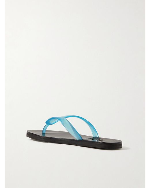 Ancient Greek Sandals Blue Saionara Jelly Pvc Flip Flops
