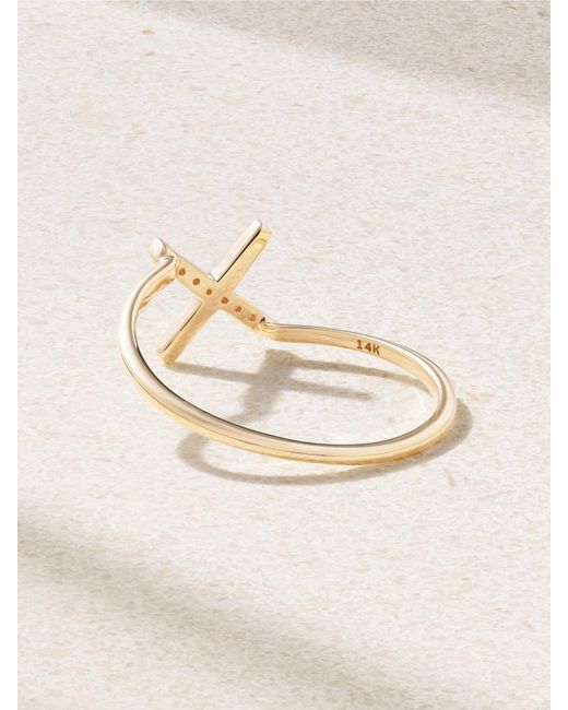Melissa Joy Manning Natural X Marks The Spot 14-Karat Recycled Diamond Ring