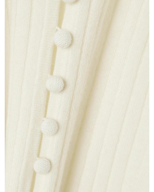 arch4 Natural New Cami Ribbed Organic Cashmere Cardigan