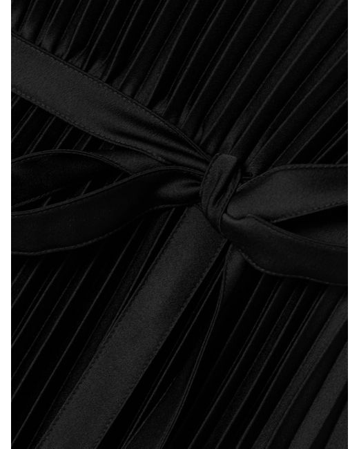 Joseph Black Volta Midikleid Aus Plissiertem Satin Mit Bindegürtel