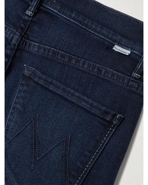 Mother Blue The Smokin Skimp High-Rise Bootcut Jeans