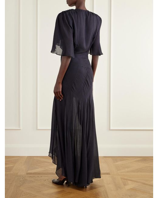 Vivienne Westwood Black Priscilla Modal, Silk And Wool-Blend Jacquard Muslin Gown