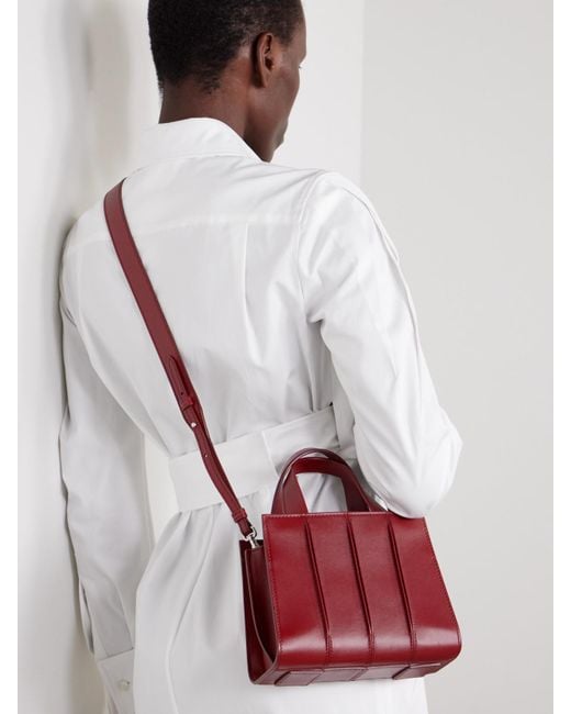 Sac À Main En Cuir À Plis Whitney Bag 3 Micro Max Mara en coloris Red