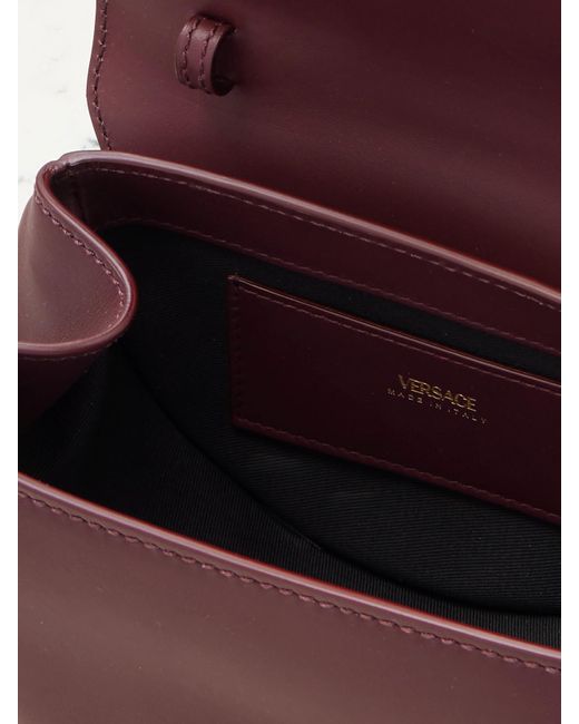 Versace Brown Virtus Schultertasche Aus Leder Mit Verzierungen