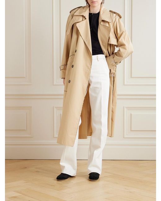 Dries Van Noten White Parchia Low-Rise Straight-Leg Jeans