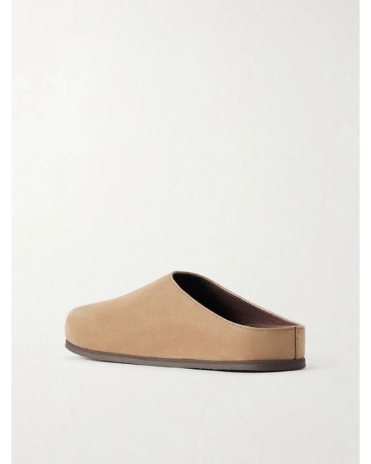Studio Nicholson White Wearing Suede Slip-Ons