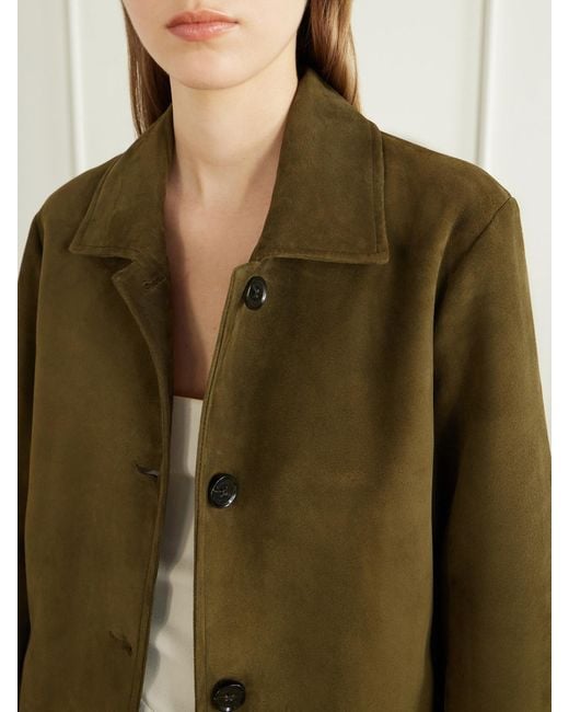 Proenza Schouler Green Irine Suede Jacket