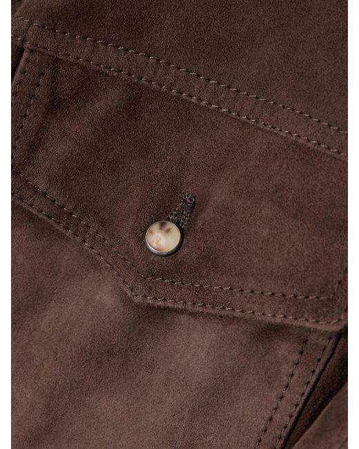 Manteau En Daim À Ceinture Brunello Cucinelli en coloris Brown