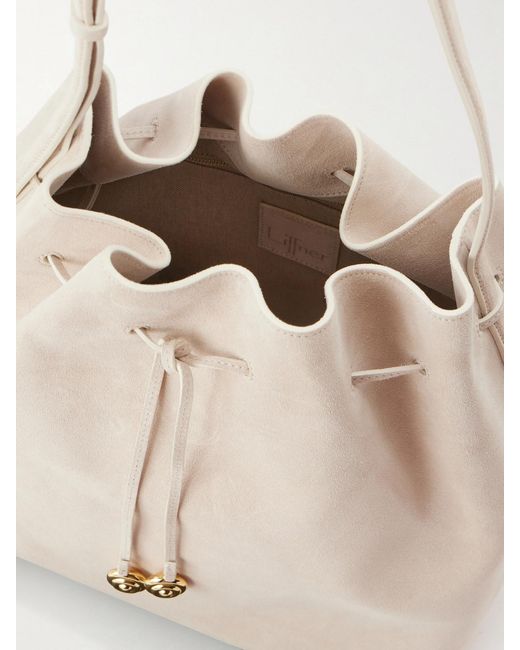 Liffner Natural Charm Suede Drawstring Shoulder Bag