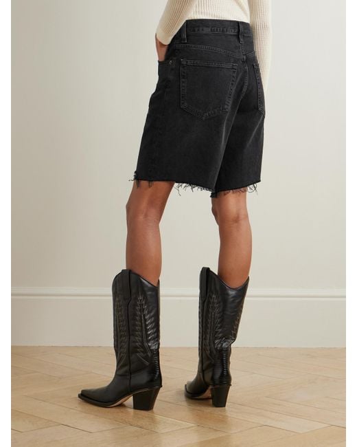 Agolde Black Indra Jeansshorts