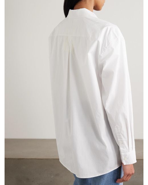 Totême White Garderob Organic Cotton-Poplin Shirt