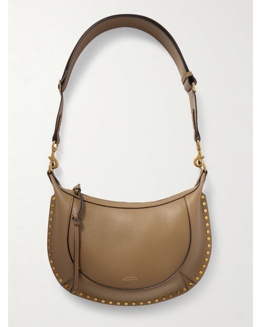 Isabel Marant Brown Oskan Moon Schultertasche Aus Leder Mit Nieten