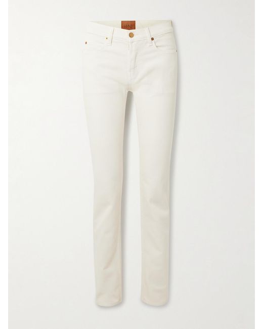 Jamie Haller White The Low Low-Rise Slim-Fit Jeans