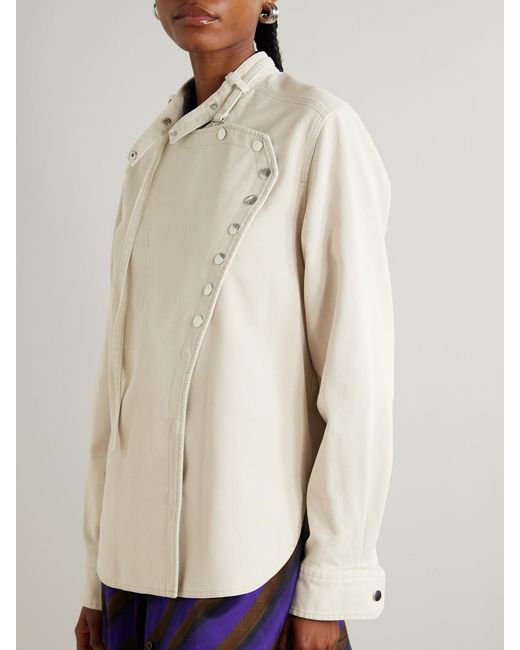 Isabel Marant Natural Tess Studded Denim Shirt