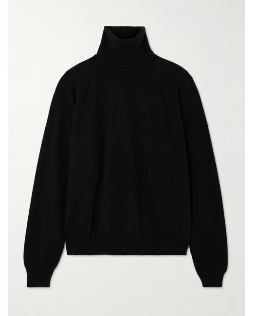 Saint Laurent Black Rollkragenpullover Aus Kaschmir