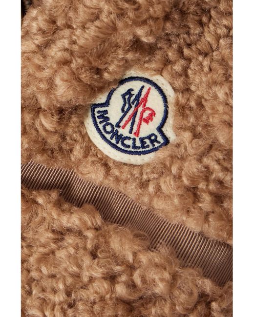 Moncler Brown Segura Quilted Fleece And Shell Down Jacket
