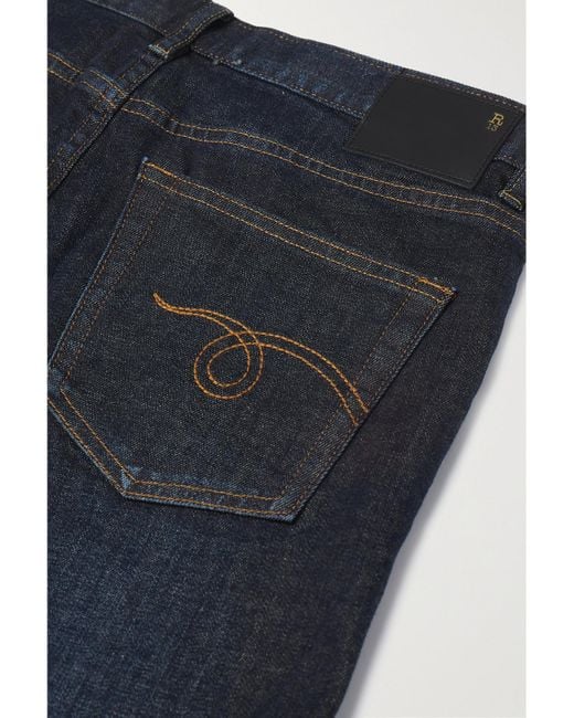 R13 Blue Boy Cropped High-Rise Straight-Leg Jeans