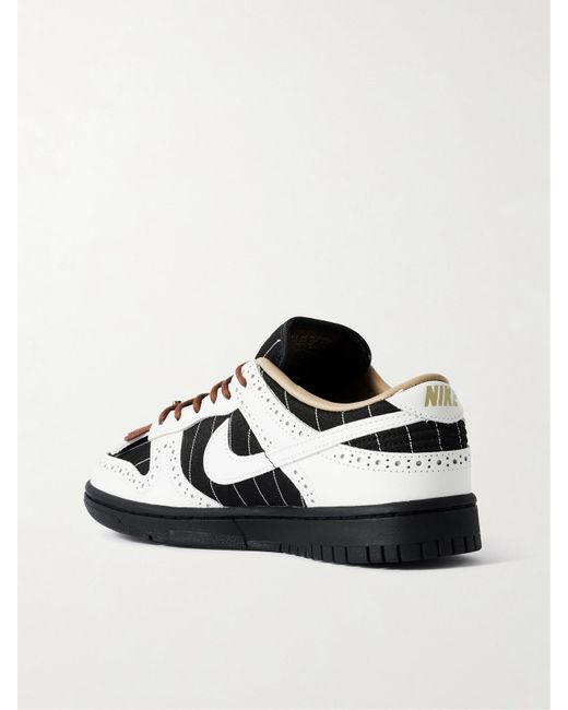 Baskets En Cuir, Serge Et Daim Dunk Low Retro Nike en coloris Black