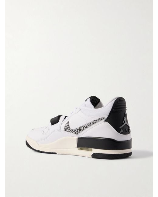 Nike White Air Jordan Legacy 312 Low Printed Leather, Suede And Rubber Sneakers