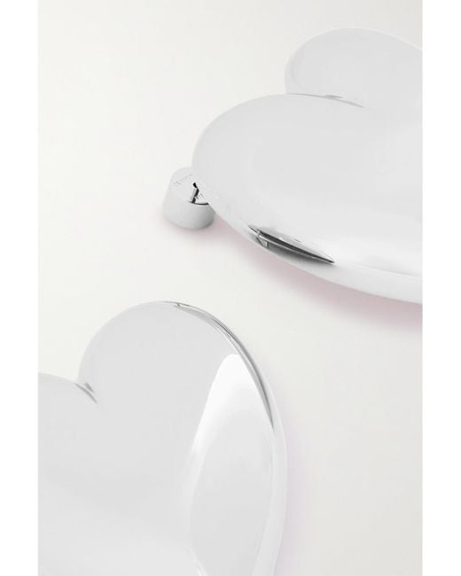 Jennifer Fisher Metallic Puffy Heart-Tone Earrings