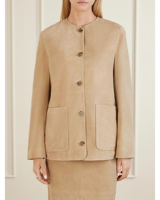 Nour Hammour Natural Suede Jacket