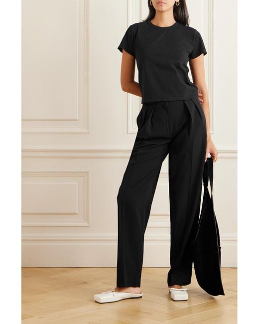 Leset Black Margo Cotton-Jersey T-Shirt